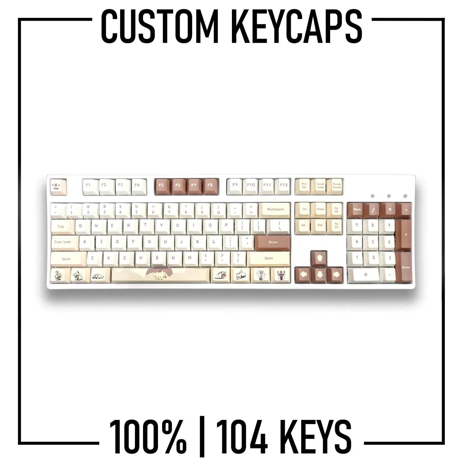 100% keyboard Custom Keycaps set ( ANSI | 108 Keys )