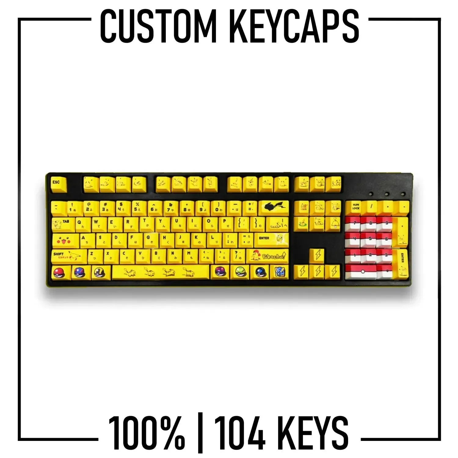 100% keyboard Custom Keycaps set ( ANSI | 108 Keys )