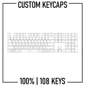 100% keyboard Custom Keycaps set ( ANSI | 108 Keys )