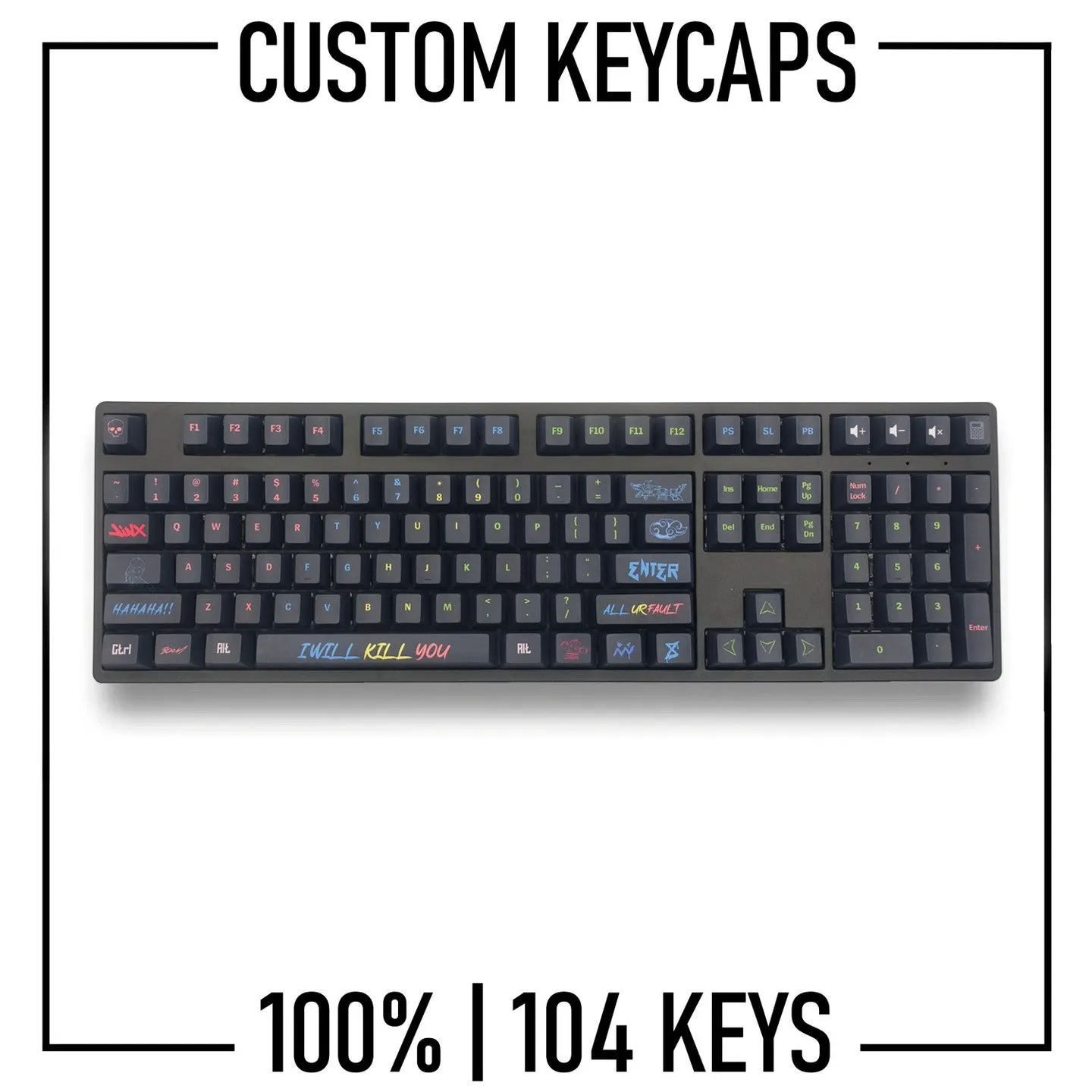 100% keyboard Custom Keycaps set ( ANSI | 108 Keys )