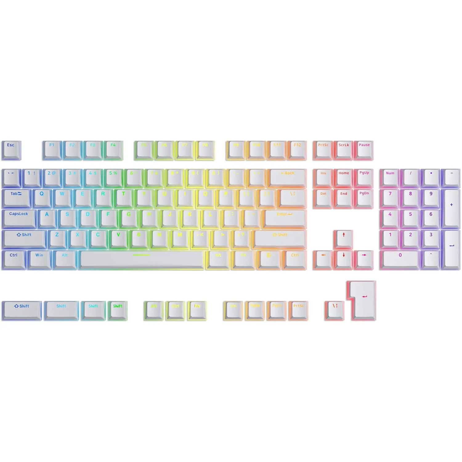 117 Pudding Double-shot PBT Keycaps Set