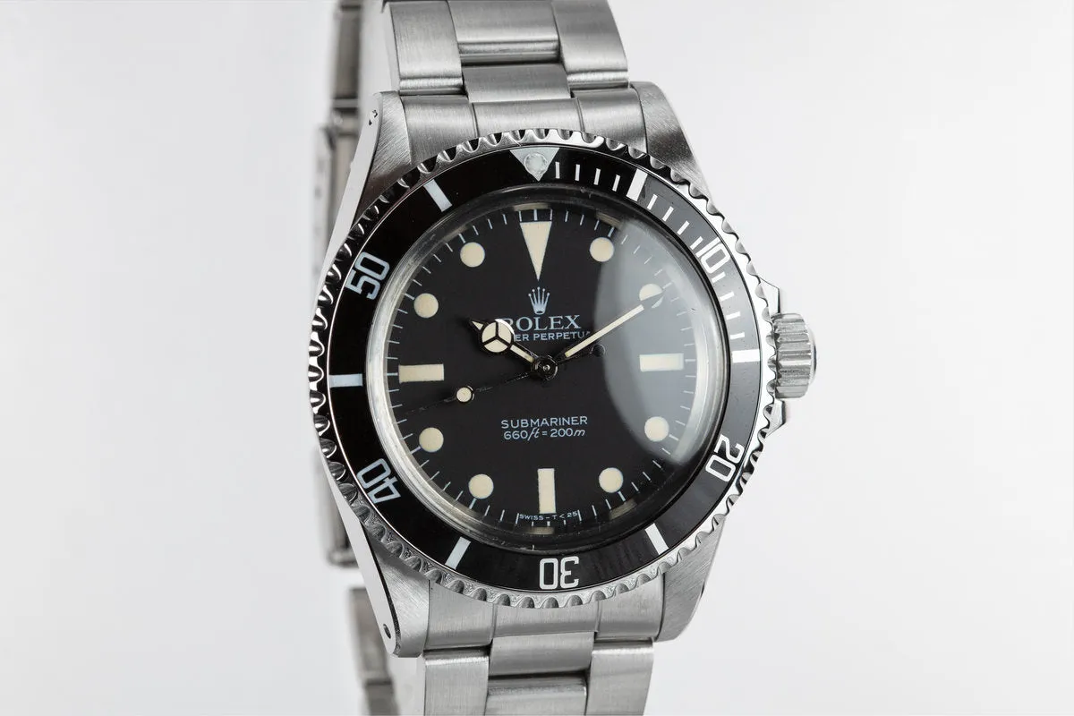 1983 Rolex Submariner 5513 MK V Maxi Dial with Box and Papers