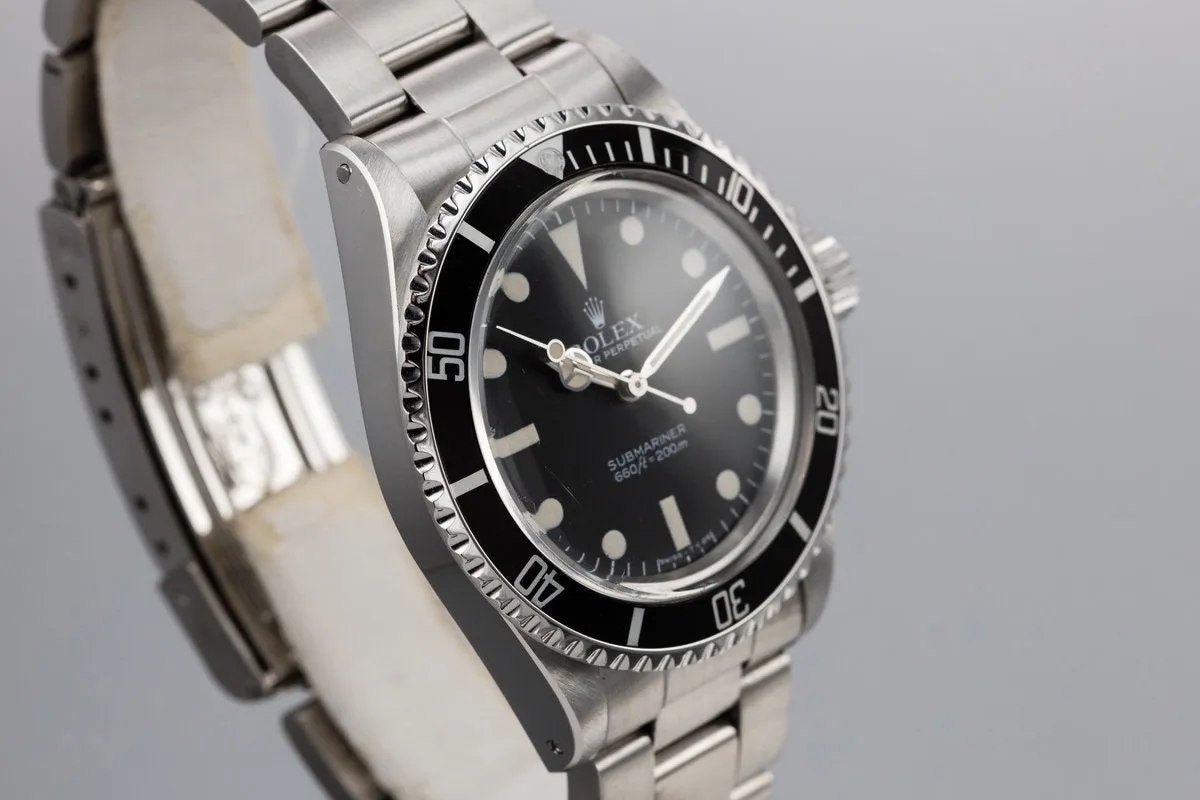 1983 Rolex Submariner 5513 MK V Maxi Dial with Box and Papers