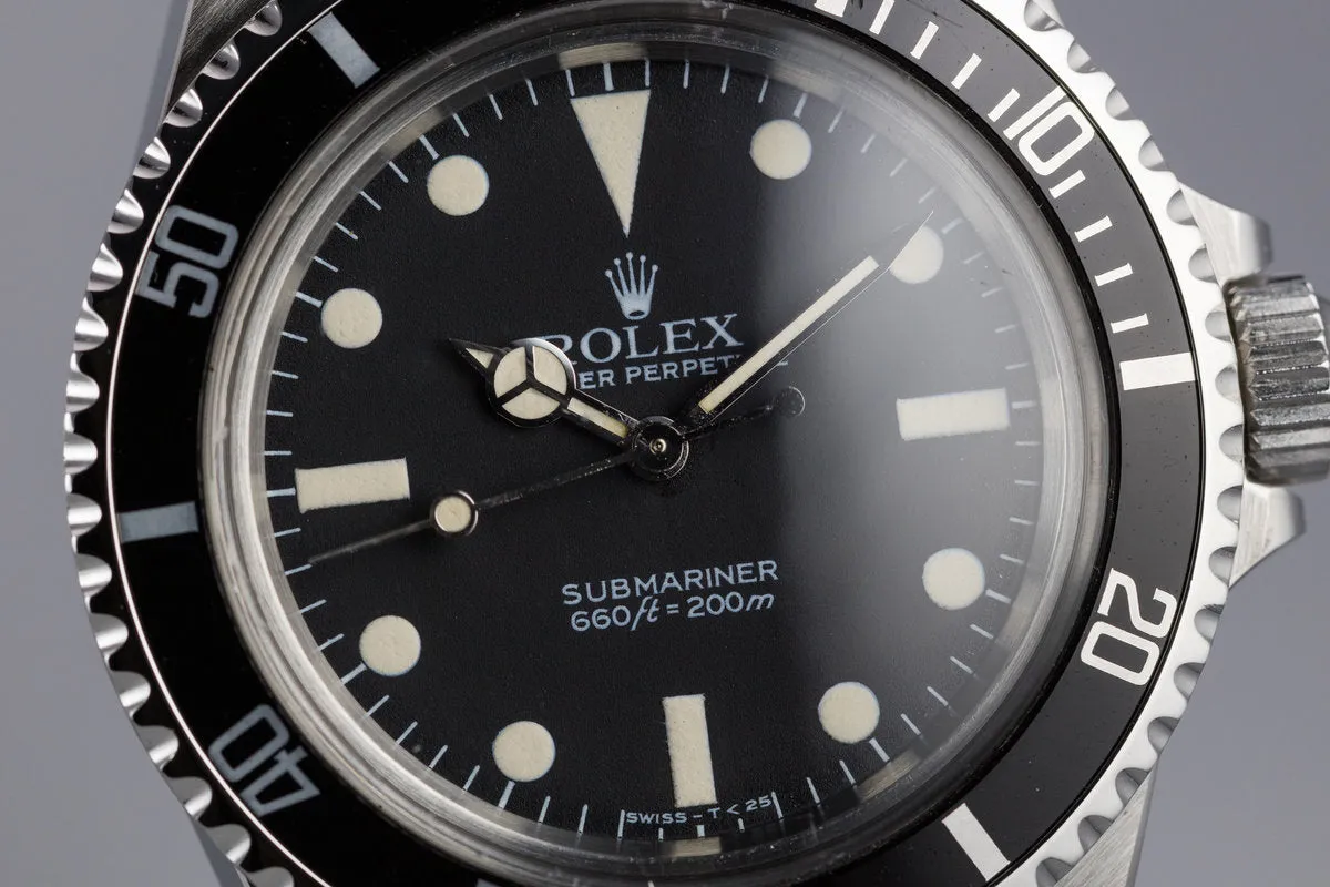 1983 Rolex Submariner 5513 MK V Maxi Dial with Box and Papers