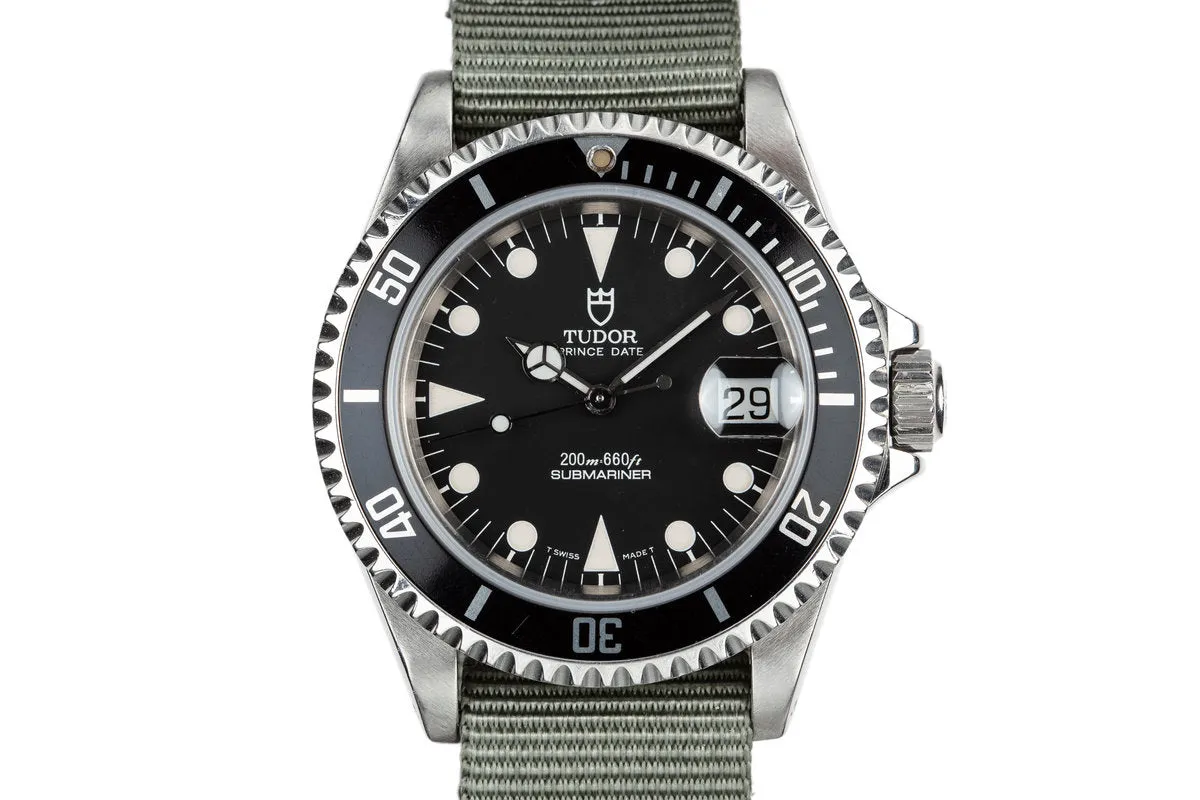 1995 Tudor Submariner Prince Date 79190 Black Dial