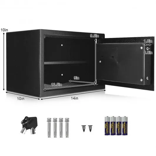 2-Layer Safe Deposit Box with Digital Keypad