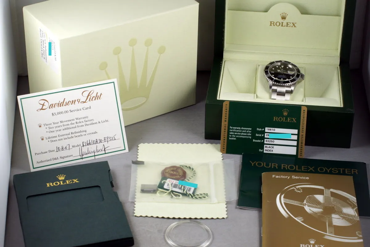 2006 Rolex Submariner 16610T with Box and Papers