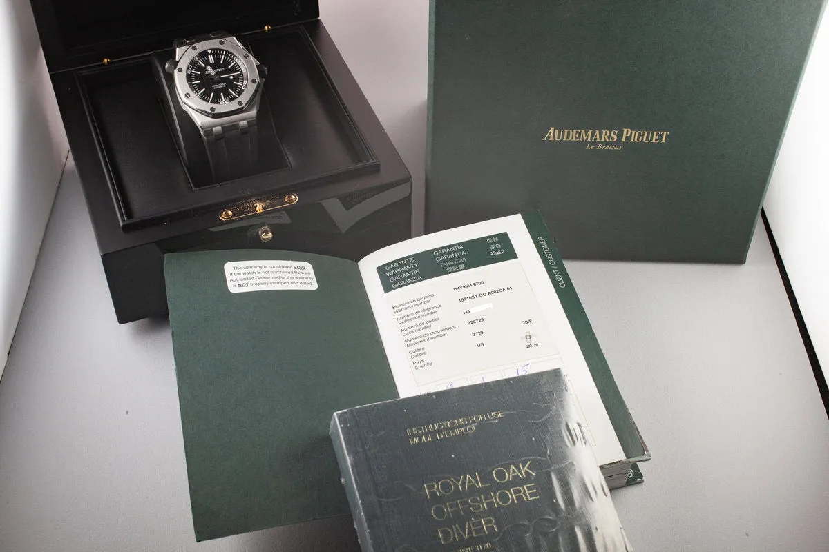 2015 Audemars Piguet Royal Oak Offshore Diver 15710ST with Box and Papers