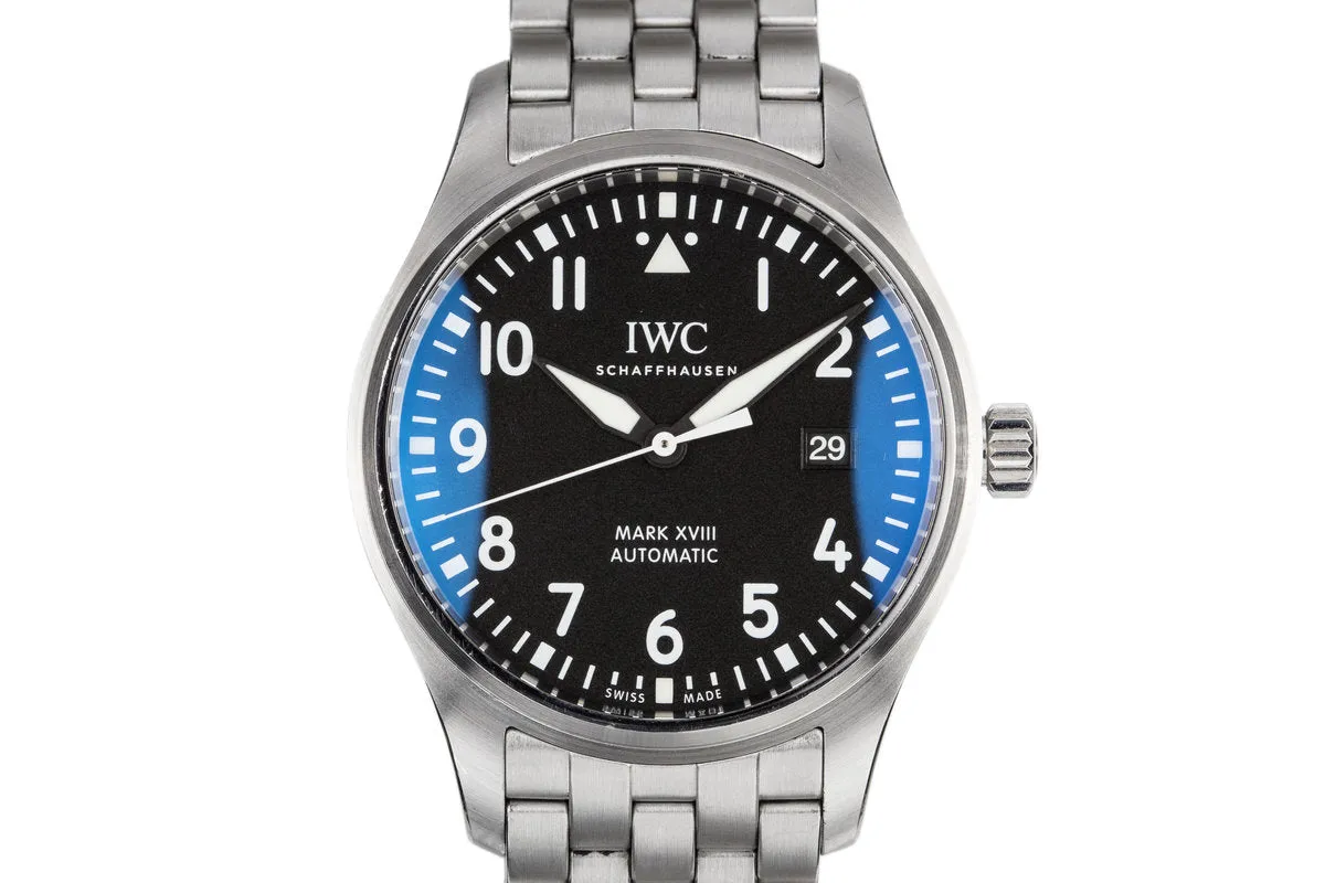 2016 IWC Pilot's Watch XVIII IW327011 With Box and Papers