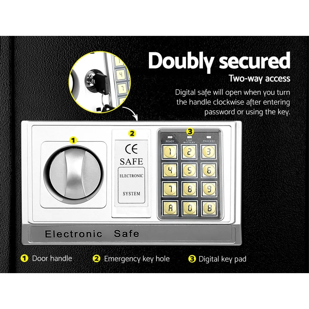 20L Digital Steel Safe with Alarm & Keypad – UL-TECH