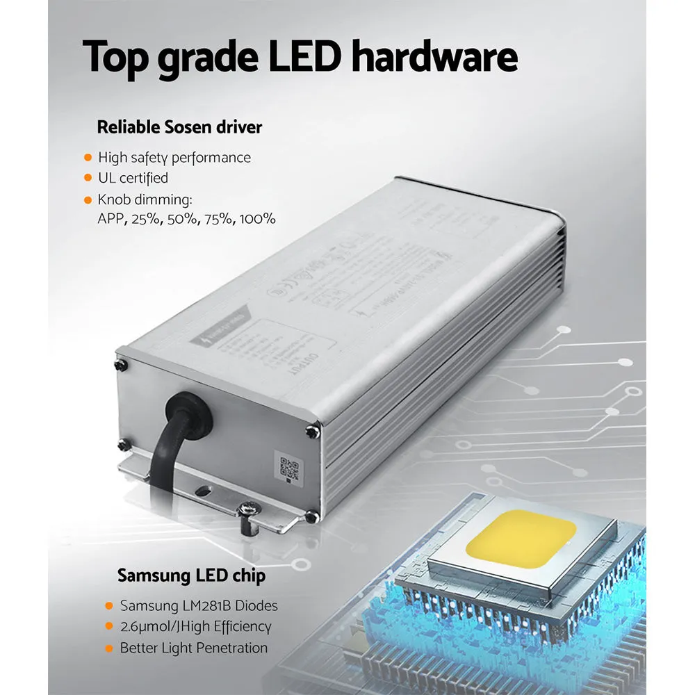 2200W Full Spectrum Dimmable LED Grow Light, Smart Control, Greenfingers