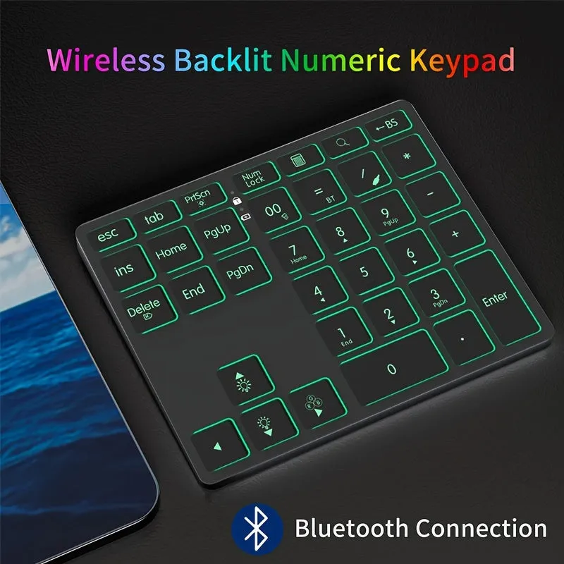 2.4G   Wireless Numeric Keypad Wireless Rechargeable Numpad Keyboard For IPad Laptop Wired Number Keyboard