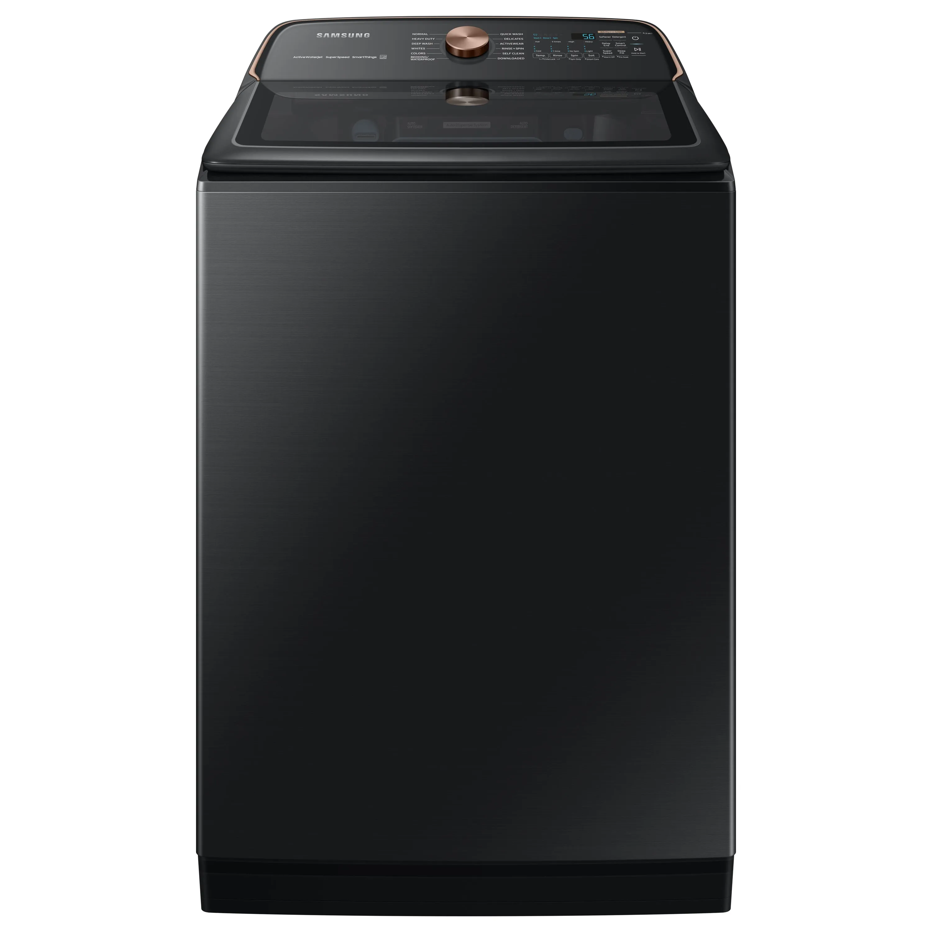 5.5 cu. ft. Extra-Large Capacity Smart Top Load Washer with Auto Dispense System in Brushed Black - (WA55A7700AV)