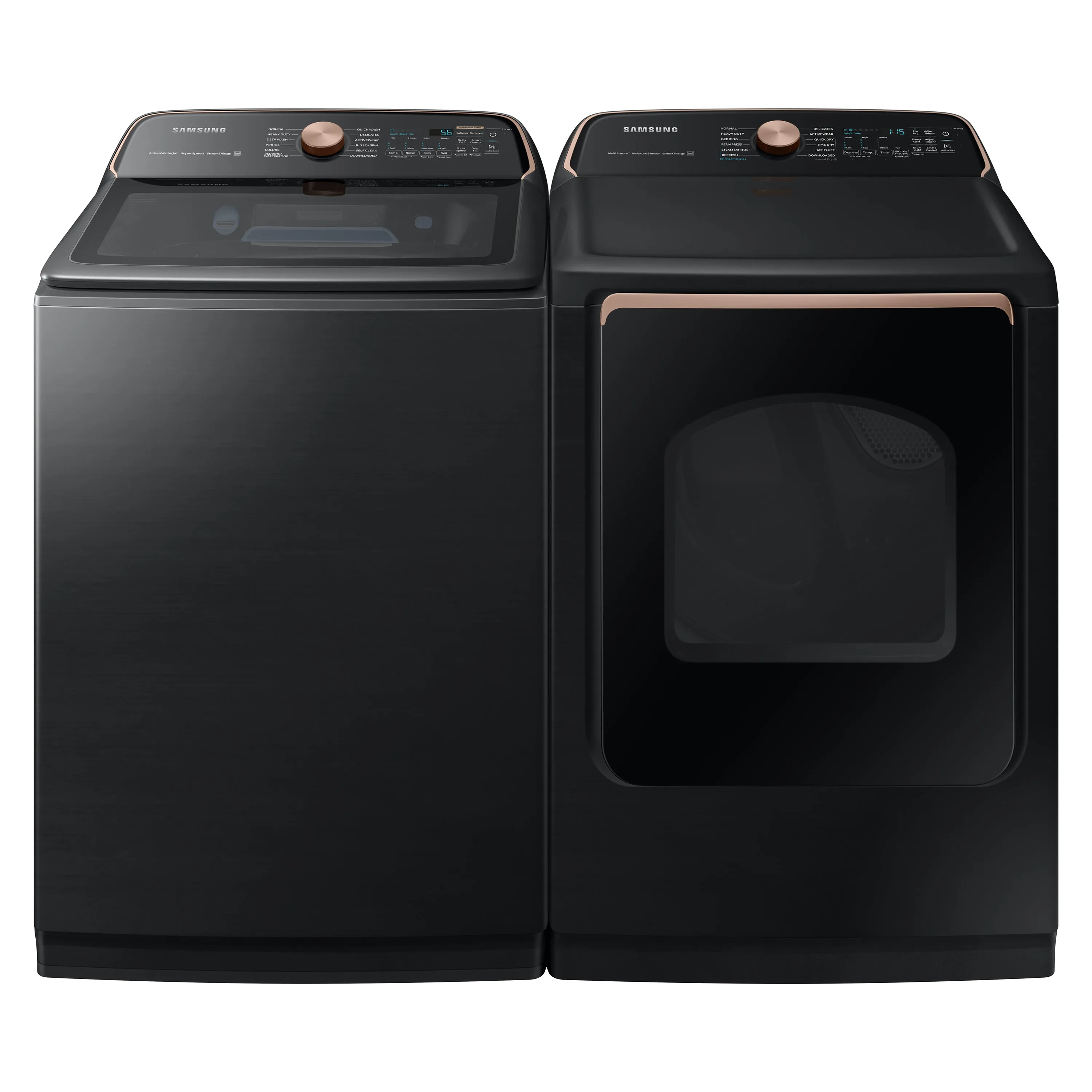 5.5 cu. ft. Extra-Large Capacity Smart Top Load Washer with Auto Dispense System in Brushed Black - (WA55A7700AV)