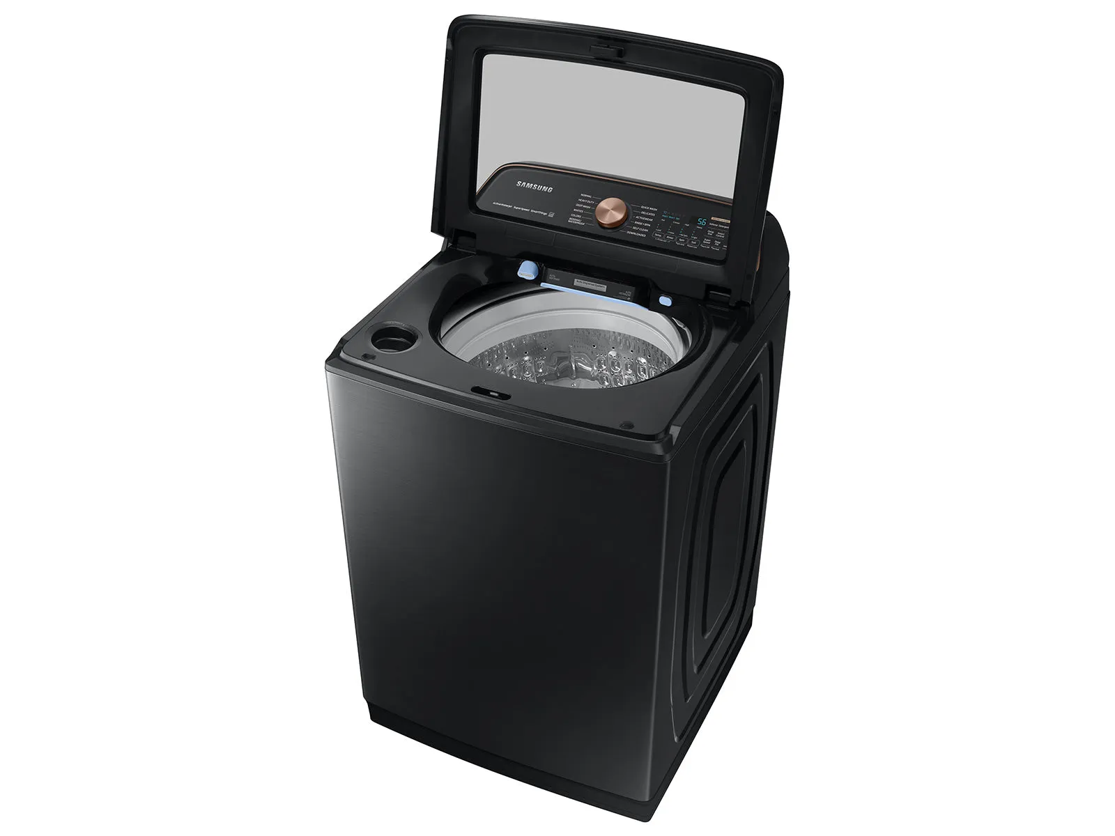 5.5 cu. ft. Extra-Large Capacity Smart Top Load Washer with Auto Dispense System in Brushed Black - (WA55A7700AV)