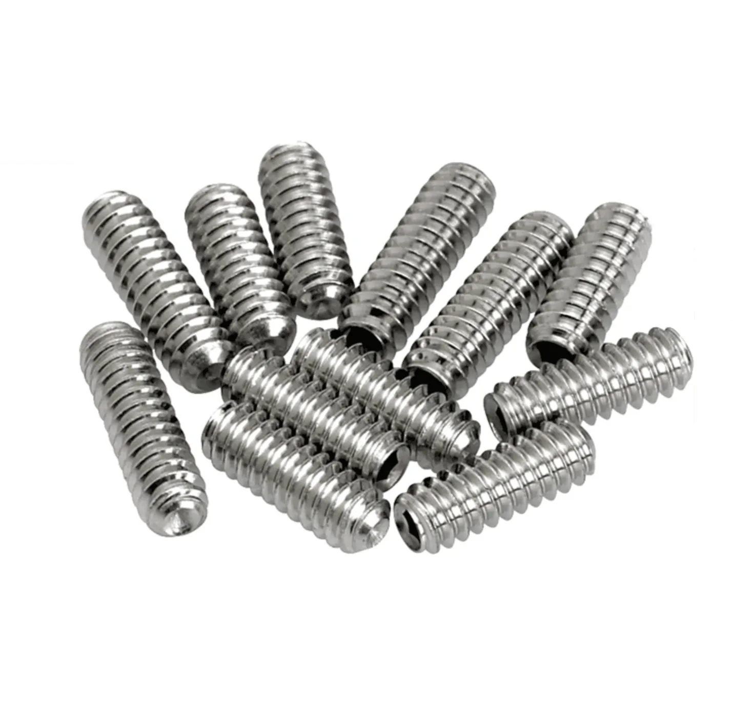 6 x 12mm Guitar Saddle Height Adjusting Grub Screws in Chrome