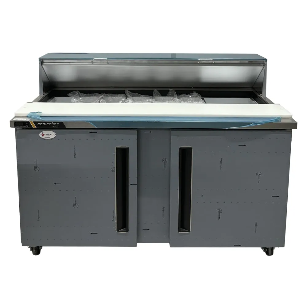 60'' Centerline by Traulsen 2 Door Refrigerated Sandwich/Salad Prep Table CLPT-6016-SD-LR