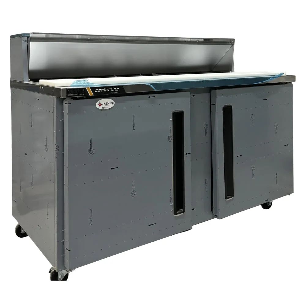 60'' Centerline by Traulsen 2 Door Refrigerated Sandwich/Salad Prep Table CLPT-6016-SD-LR