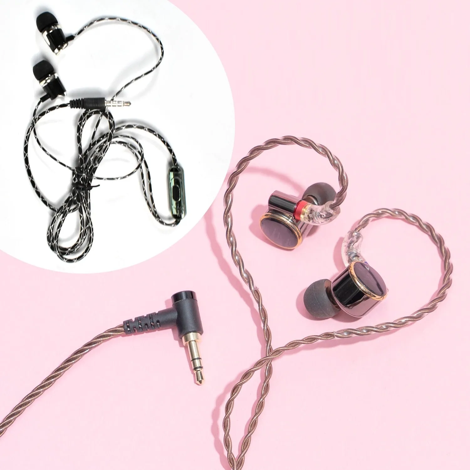 6396 EARPHONE ISOLATING STEREO HEADPHONES WITH HANDS-FREE CONTROL EARPHONE ( 1PC )