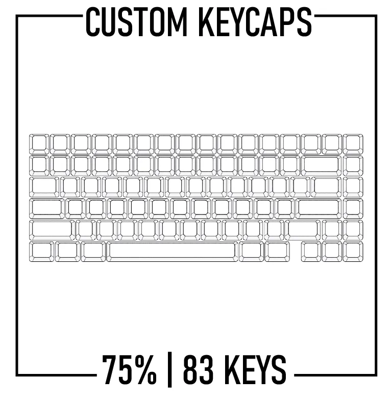 75% Keyboard Custom Keycaps ( ANSI | 83 Keys )