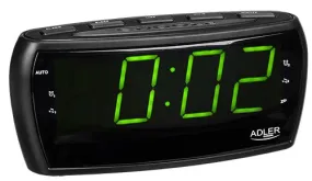 Adler Ad 1121 Radio Clock Analog & Digital Black