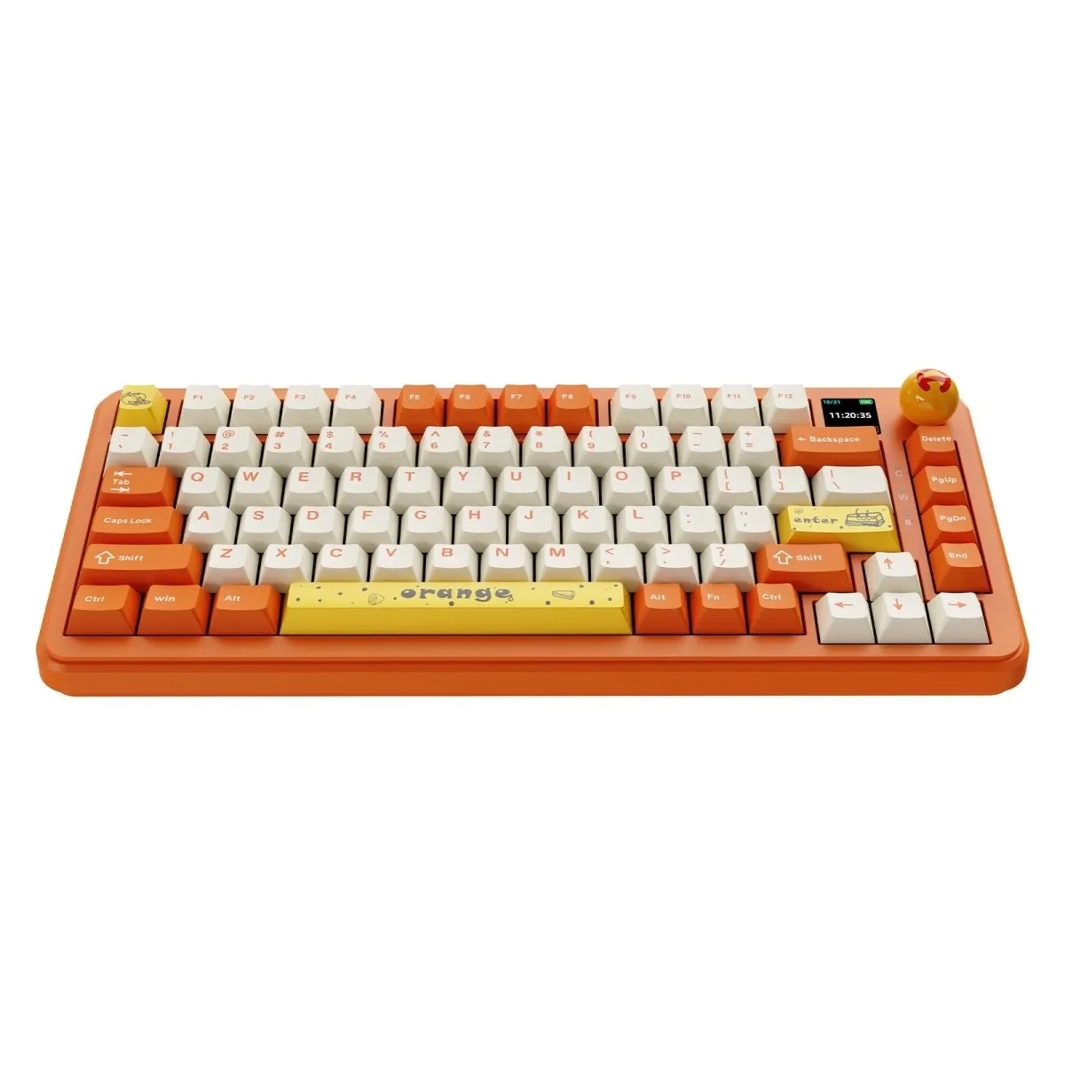 Ajazz AK820 MAX Orange-White Mechanical keyboard RGB With Screen Wired&Wireless(Avocado switch)