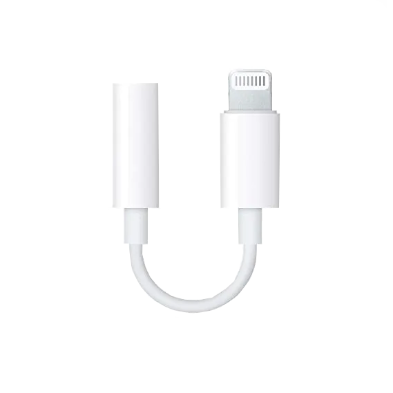 Apple Lightning to 3.5 mm Headphone Jack Adapter -White