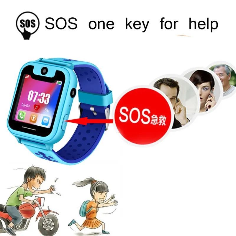 BANGWEI Children Phone Watch Child LBS Positioning Remote Monitoring Lighting SOS Emergency Phone Kid Smart Watch Voice chat