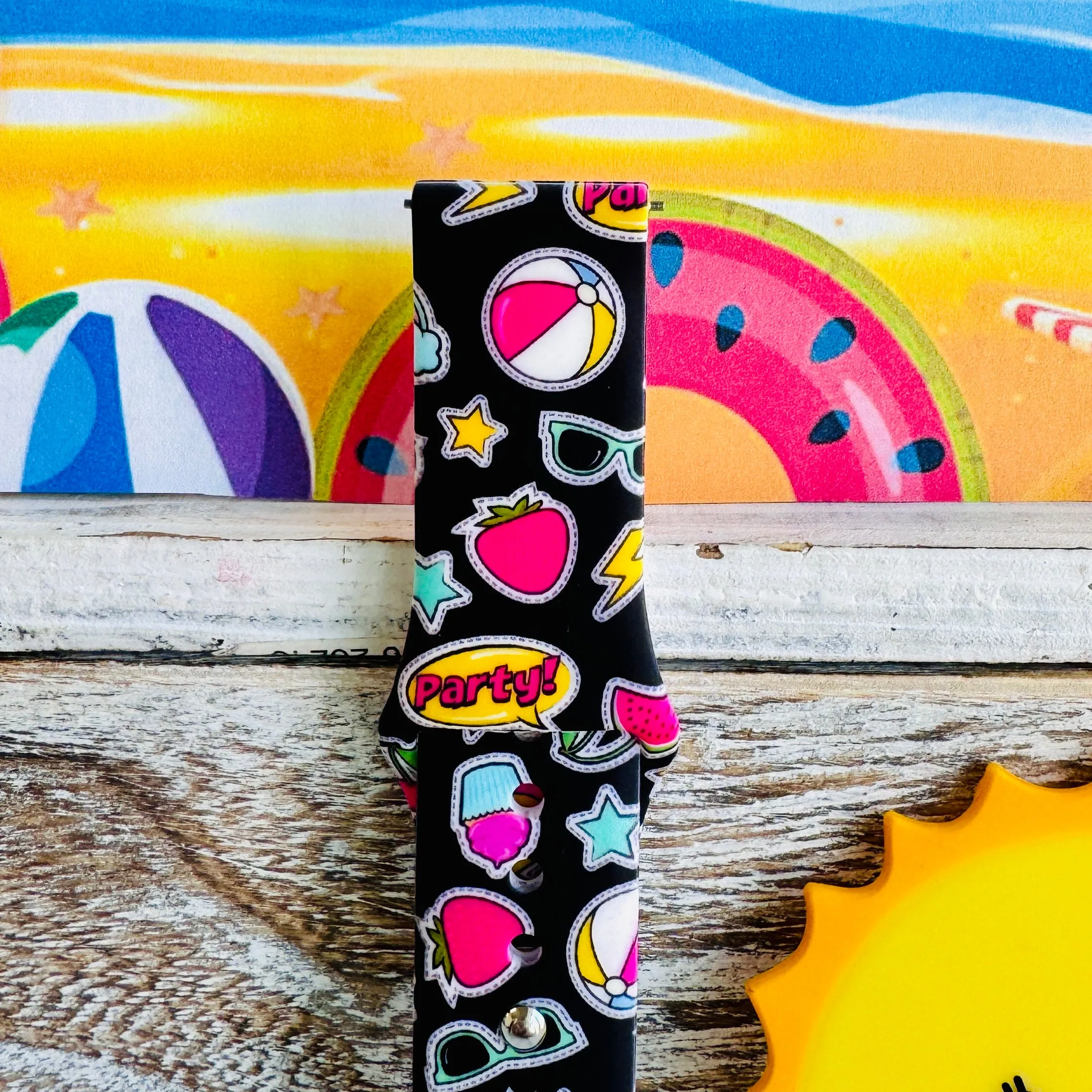 Beach Bash Print Silicone Band For Samsung Watch