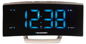 Blaupunkt Cr7bk Radio Clock Analog & Digital Stainless Steel