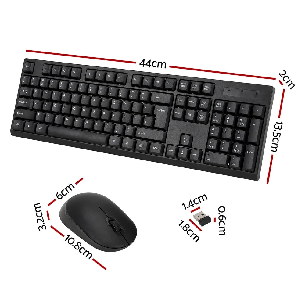 Bluetooth Wireless Keyboard & Mouse Combo - 104 Keys, Black