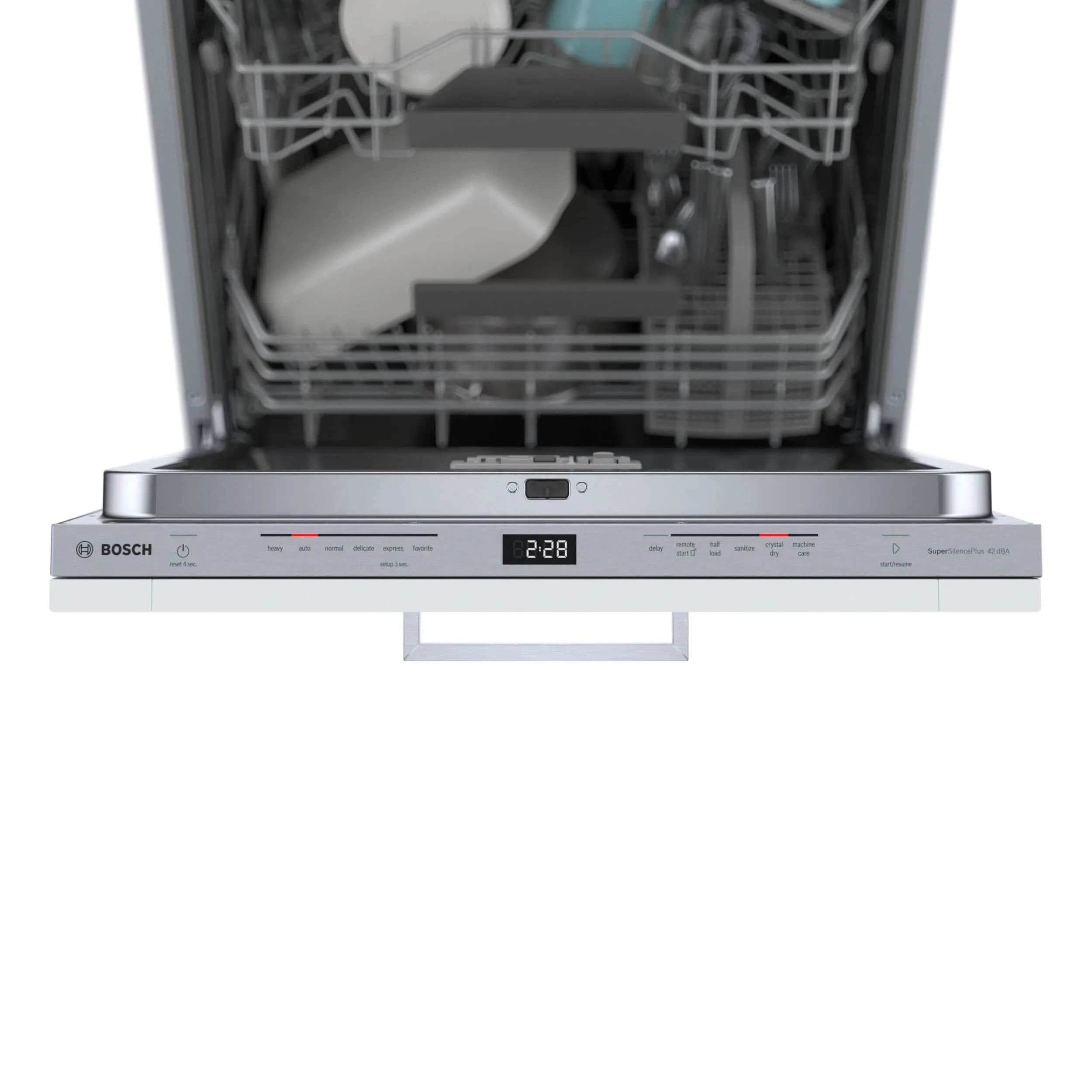 Bosch SHX78CM5N 800 Series 24 Inch Smart Built-In Bar Handle Dishwasher