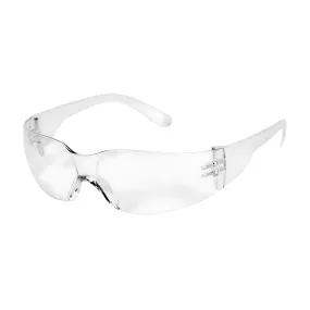 Bouton Optical 250-01-0300 Rimless Safety Glasses with Clear Temple, Clear Lens and Anti-Scratch Coating