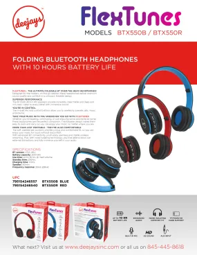 BTX550 Bluetooth Headphones