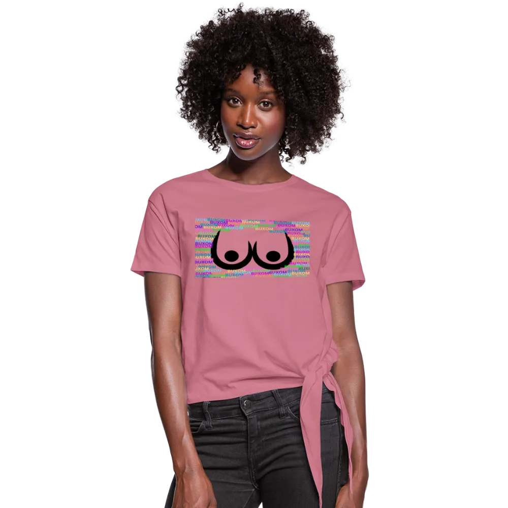 Buxom Women's Knotted T-Shirt - Ships from The US