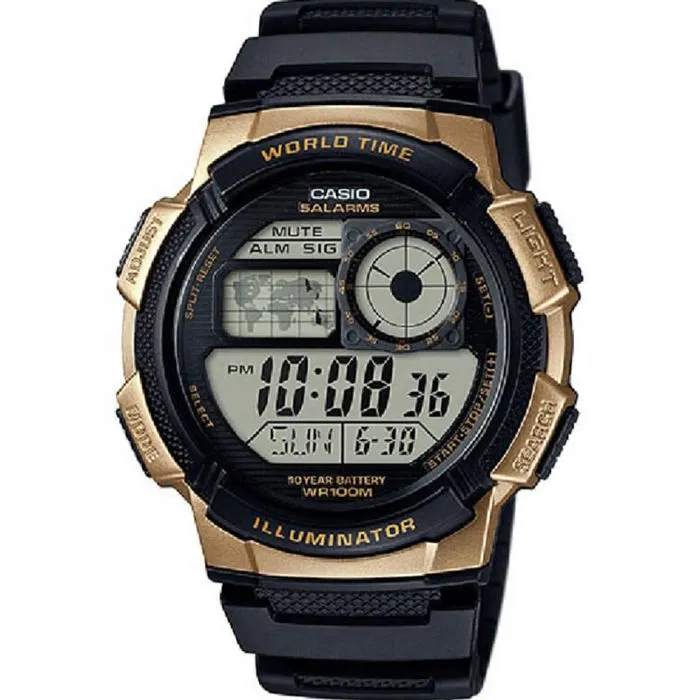 Casio AE1000W-1A3 World Time Mens Watch