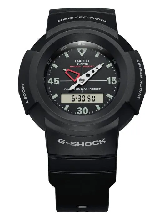 CASIO G-SHOCK Black Quartz Unisex Analog-Digital Watch AW-500E-1EDR