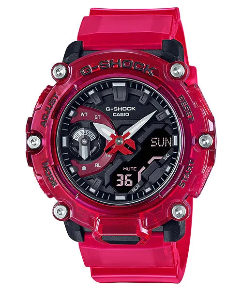 Casio G Shock Sound Wave Red Watch GA2200SKL-4A