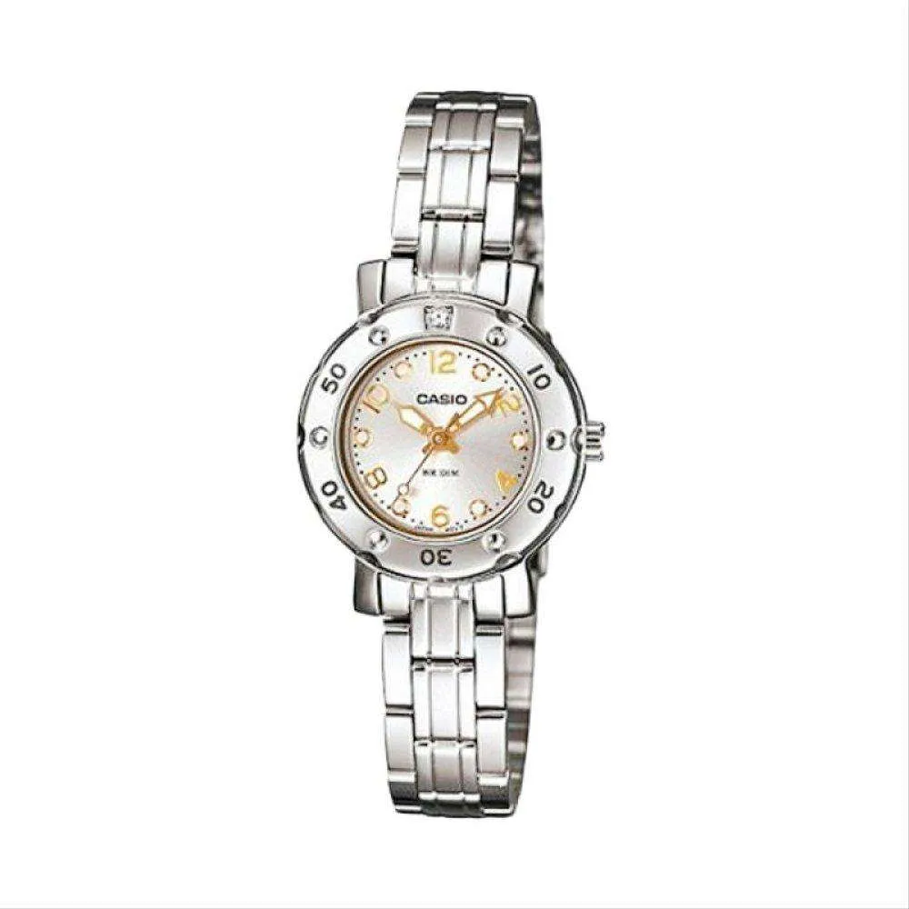 Casio LTD-2002D-7AVDF Silver Stainless Steel Strap Watch for Women