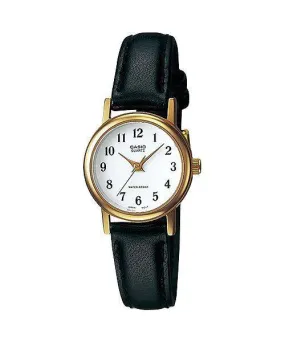 Casio LTP-1095Q-7BD Black Leather Strap Watch for Women