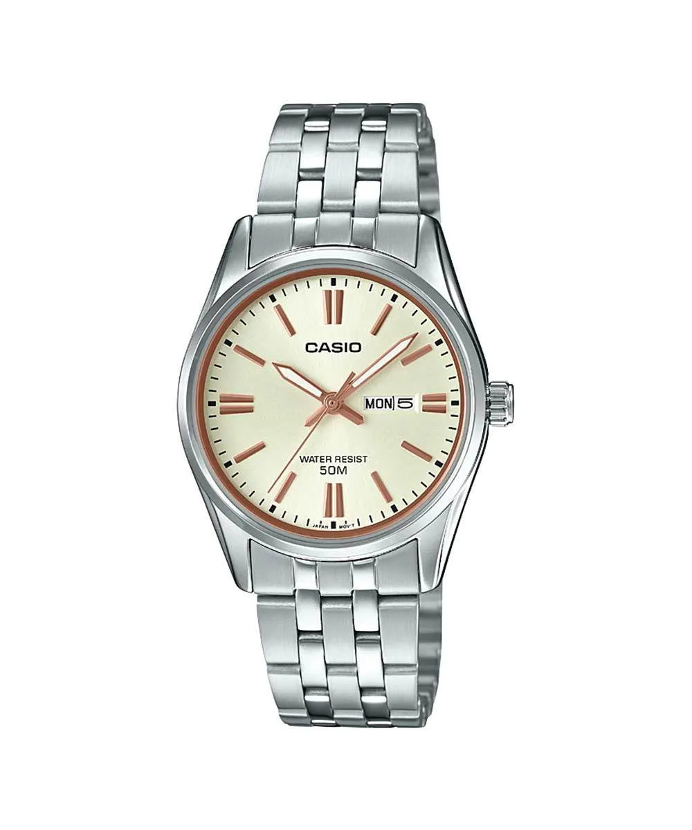 Casio LTP-1335D-9AVDF Silver Stainless Steel Strap Watch for Women