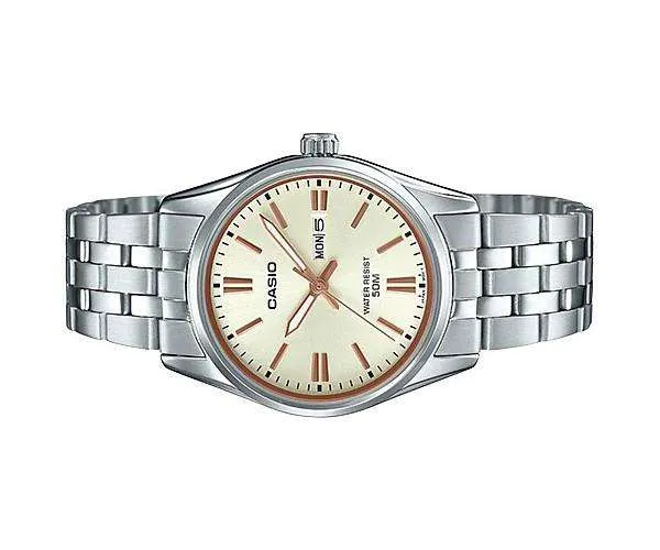 Casio LTP-1335D-9AVDF Silver Stainless Steel Strap Watch for Women