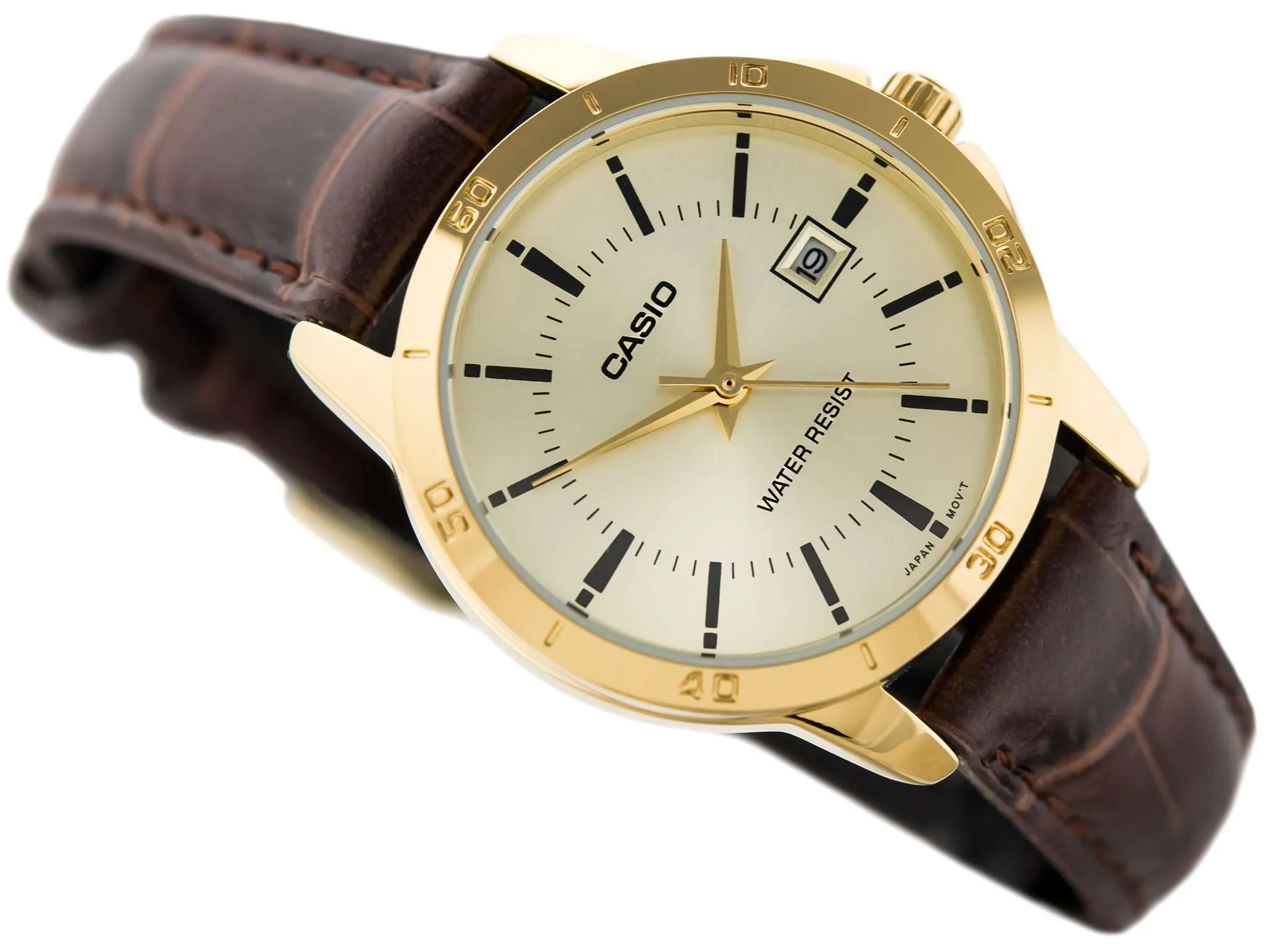 Casio LTP-V004GL-9A Brown Leather Strap Watch for Women