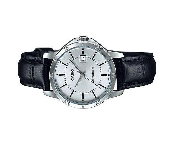 Casio LTP-V004L-7A Black Leather Strap Watch for Women