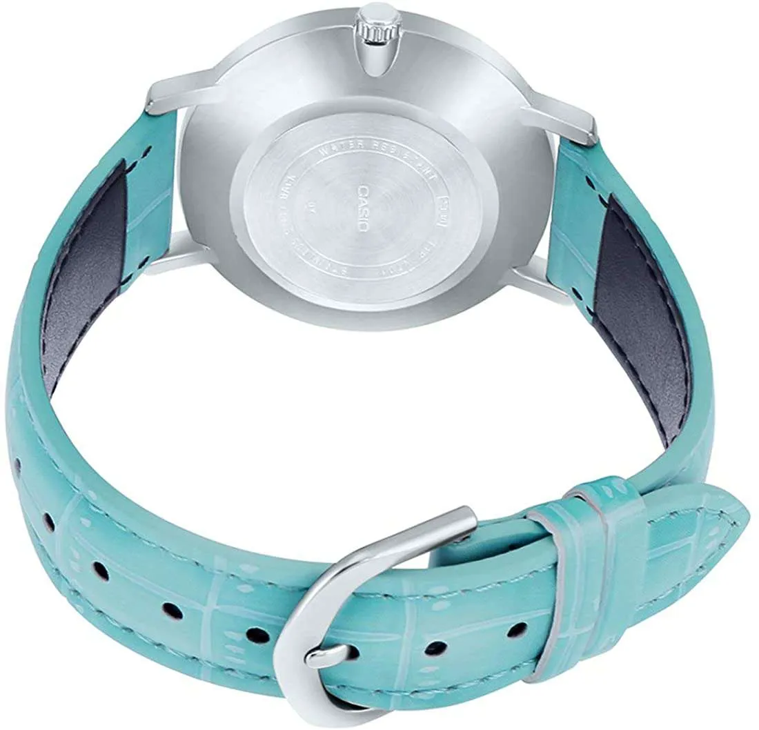 Casio LTP-VT01L-7B3 Light Blue Leather Strap for Women