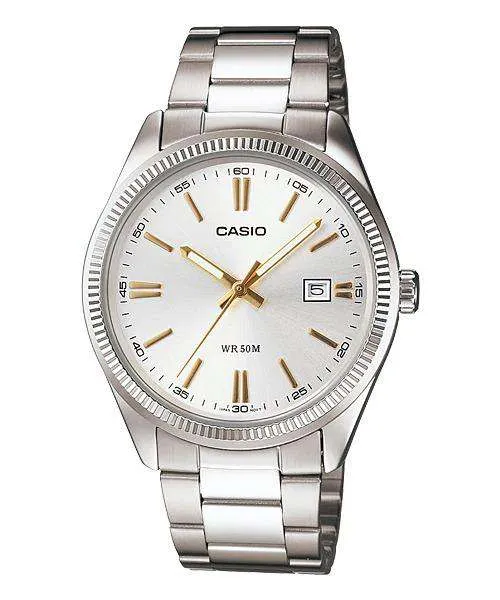 Casio MTP-1302D-7A2VDF Silver Stainless Steel Strap Watch for Men