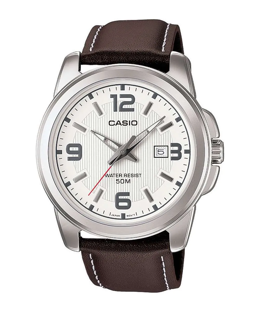 Casio MTP-1314L-7AVDF Brown Leather Strap Watch for Men