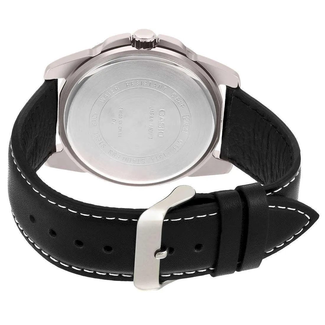 Casio MTP-1314L-8AVDF Black Leather Strap Watch for Men