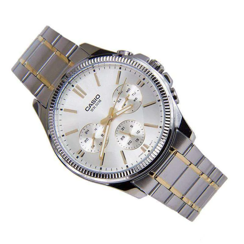 Casio MTP-1375SG-9A Two Tone Stainless Watch for Men