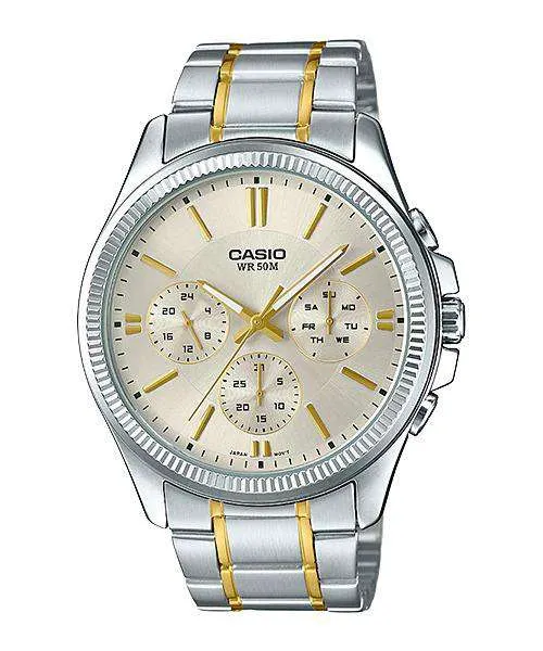 Casio MTP-1375SG-9A Two Tone Stainless Watch for Men